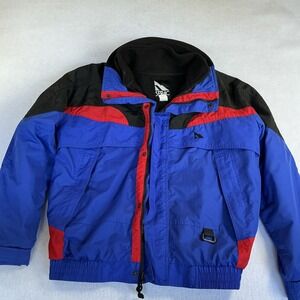 Vintage 90s SERAC Ski Jacket Small USA Made Colorblock Snowboard Bomber Coat Y2K